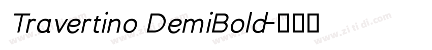 Travertino DemiBold字体转换